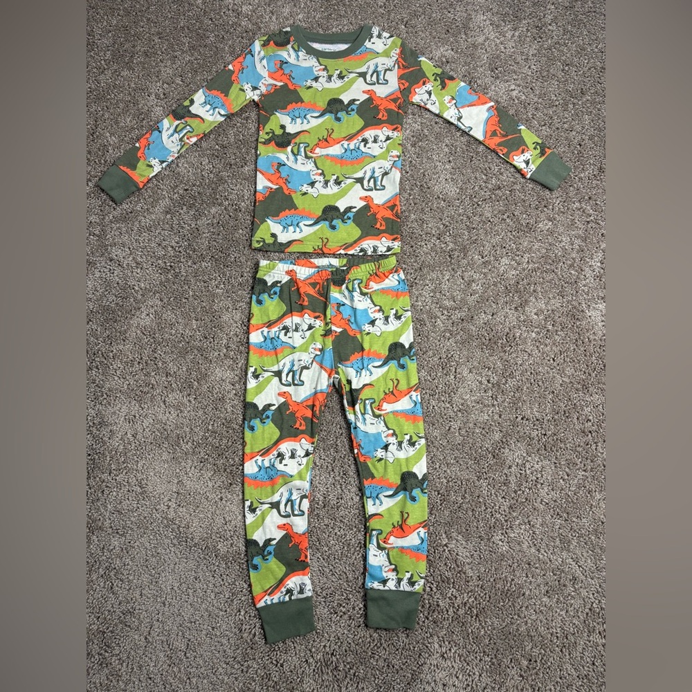 CARTERS DINOSAUR PAJAMAS 4T/4A NWOT